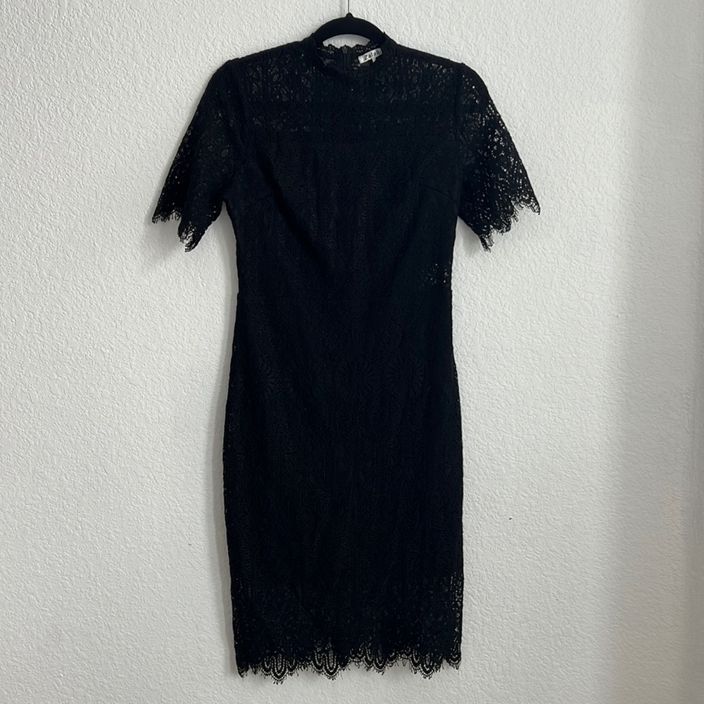 ZALALUS Black Lace MIDI Dress - Picture 4 of 7